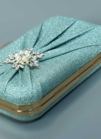 SHIMMER BROOCH CLUTCH