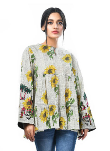 LAWN EMBROIDERED SHORT KURTA