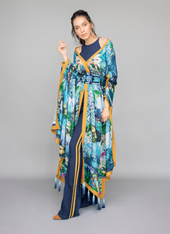 Printed Drape with Belt