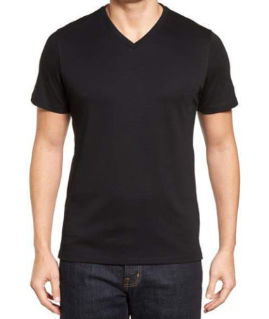 Black - V Neck T Shirt