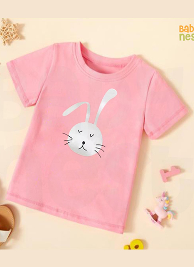 Bunny T-Shirt for Kids – Pink