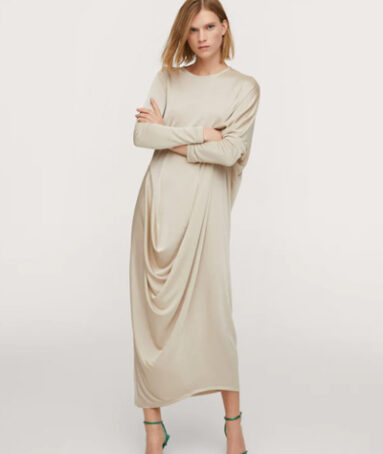 Asymmetric sleeves dress