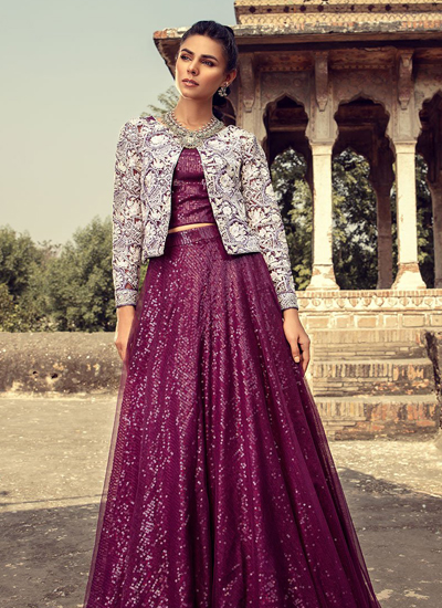 NET EMBROIDERED JACKET WITH SKIRT