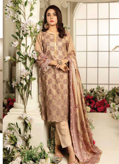 Embroidered 3 Piece Elegant Woman Suit