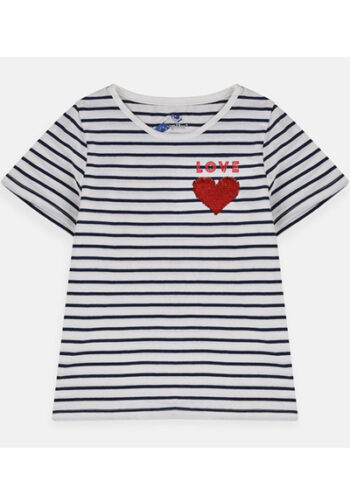 LUP reversible sequence heart stripe top