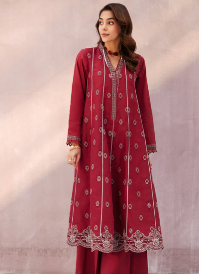 Embroidered Lawn Anarkali Dress For Women