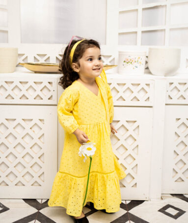 Freesia Mini Summer Vibrant Yellow Dress