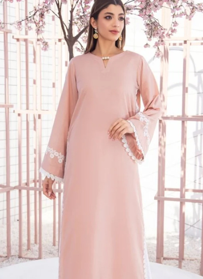 A Classic Delicate Salmon-Colored Kurta